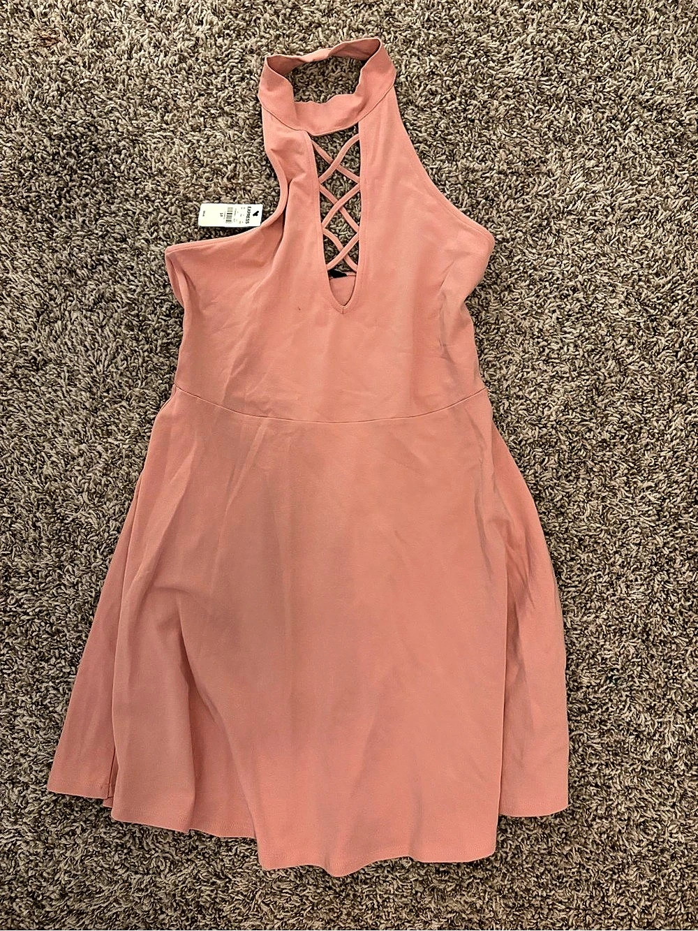 Express Lace-Up Mini Dress in Pink Size Small NWT
